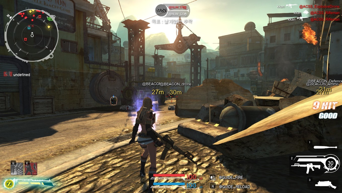 「沒有翅膀的墜落」玩家可射擊自爆機器人引發爆炸攻擊敵人