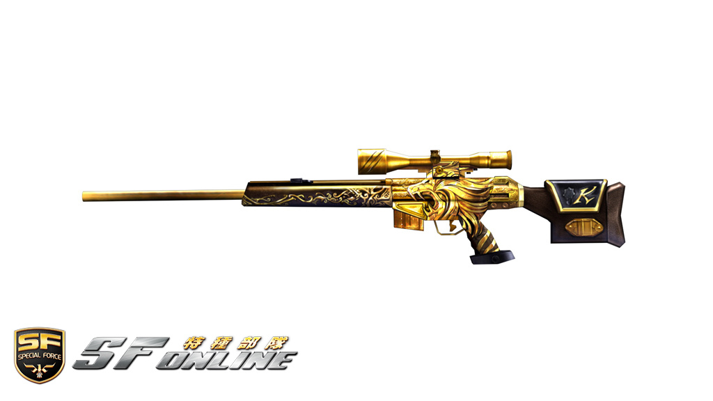 3_「萬獸之王PSG-1」槍托上金色的「K」字標記，意指KING王者的代表。