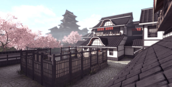 3_「櫻花客棧」地圖讓玩家在櫻花樹下戰鬥，格外有感覺。