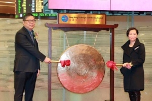 圖2：智傲控股公司今日正式於香港聯合交易所敲鐘掛牌上市
