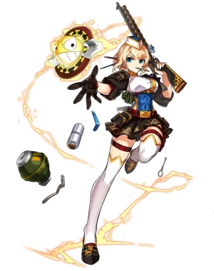 02-「蘿潔」全新三轉職業「芙蕾雅」擅長使用火槍、附加屬性的砲彈即與手榴彈_戰爭女神